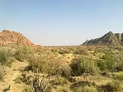 View of Nagarparkar from the Karoonjhar Mountains