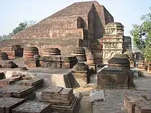 The ruins of Nalanda Mahavihara at Nalanda