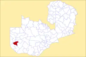 District location in Zambia