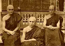 Venerable Nyanatiloka, with Silacara and Dhammanusari (Walter Markgarf) in and Burma 1909.