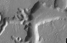 Nanedi Valles close-up, as seen by THEMIS.