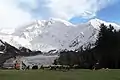 A full view of Nanga Parbat behind Fairy Meadows