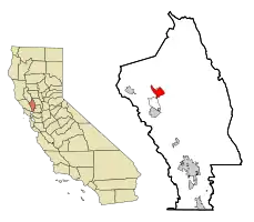 Location in Napa County and the state of California