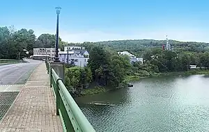 Narrowsburg viewed from the Narrowsburg–Darbytown Bridge.