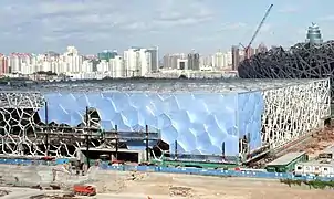 Beijing's National Aquatics Center for the 2008 Olympic games has a Weaire–Phelan structure.