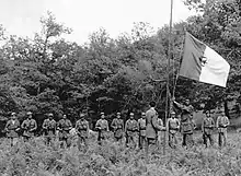 NLA soldiers with the Algerian flag