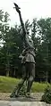 Nature as Muse is a life-size bronze in the Mallinckrodt Garden at the art center called View in Old Forge, NY.