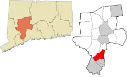 Seymour's location within the Naugatuck Valley Planning Region and the state of Connecticut