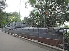 Bulgarian torpedo boat Drazki outside the Naval Museum