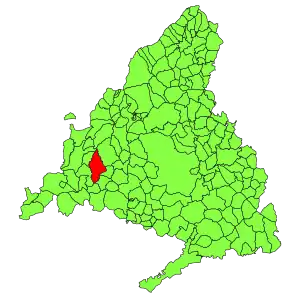 Municipal location within the Community of Madrid.