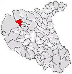 Location in Vrancea County