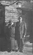 Neil Erickson and his wife, Emma, in front of the Faraway Ranch House in 1927.