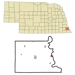 Location of Brownville, Nebraska