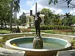 Obelisk in Parque Vidal donated by Abreu (behind the fountain statue of boy with a boot).