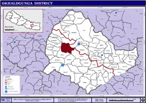 VDC location in Okhaldhunga District