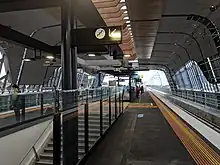 New Clayton elevated station platforms following the rebuilding of the station by the Level Crossing Removal Project in 2018