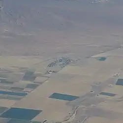 New Cuyama in an aerial photo looking west, taken in 2015