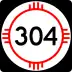 State Road 304 marker