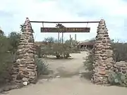 Wranglers Roost Stagecoach Stop entrance.