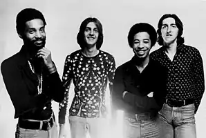 The Tony Williams Lifetime in 1976. From left: Tony Newton, Alan Pasqua, Tony Williams and Allan Holdsworth