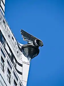 Radiator ornament decoration on the Chrysler Building in New York City (1928)