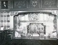 Fireplace, New York Court of Appeals Room, before its 1916 relocation.