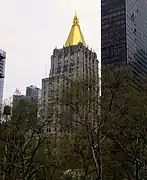 Ludowici tiles coated in gold on the New York Life Building