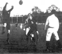 New Zealander high marking in the team's 1908 defeat of New South Wales