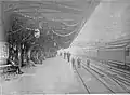 Newcastle Railway Station, Newcastle, New South Wales. View on platform.