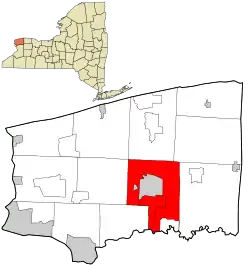 Location in Niagara County and the state of New York