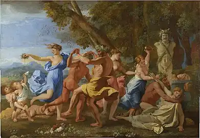 Nicolas Poussin, A Bacchanalian Revel Before a Term of Pan, 1632–1633