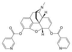 Chemical structure of nicomorphine.