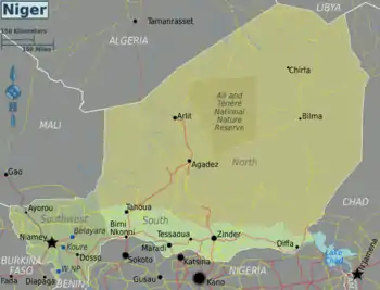 Map of Niger