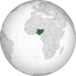 Location of Nigeria