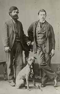 E.R.W. Hayter (L), Captain N. Primorac (R), and Boatswain, New York, 1871