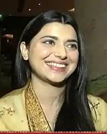 Nimrat Khaira smiling.