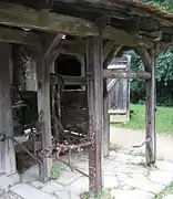 A Klauenstand in a living history museum in Neuhausen ob Eck (Baden-Wuerttemberg, Germany).