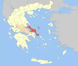 Euboea within Greece