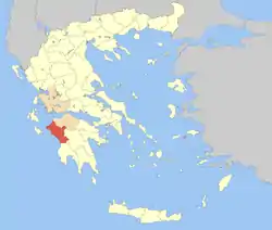 Elis within Greece