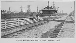 Illinois Central Railroad depot in Norfield