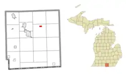 Location within Hillsdale County