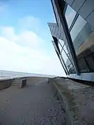 Example of the main viewing windows with coastal path around the Chapel Point promontory