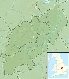 Location of the reservoir in Northamptonshire.