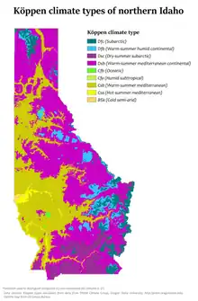 Image 1Köppen climate types in northern Idaho (from Idaho Panhandle)