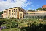 Northern Yard, Saint Petersburg Botanical Garden with greenhouses and Allium garden