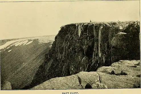 Navy Cliff in Independence Fjord picture taken during the First Thule Expedition