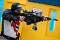 A Norwegian practical rifle shooter at the 2017 IPSC Rifle World Shoot in Russia.