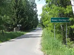 Road sign leasing to Nowy Starogród