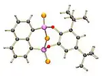 The structure of the product of di-tert-butylcatechol with NpP2S4