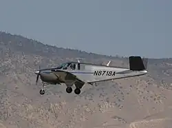 A 1950 B35 operated by the National Test Pilot School at the Mojave Airport